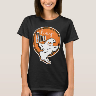 Süßes Hey Boo Halloween Geist Damen Herren Paare T-Shirt