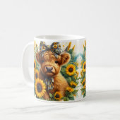 Süßes Highland-Kalb Kaffeetasse (Vorderseite Links)