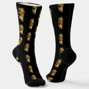 Süßes Highland-Rind Autismussensibilisierungs-Puzz Socken