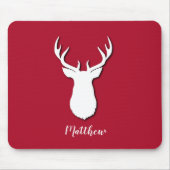 Süßes Hirsch-Trophäen-Muster Festlich Mousepad (Vorne)