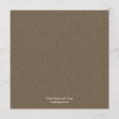 Süßes Hochzeitsmenü der Liebe Menükarte (Rückseite)