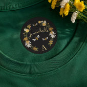 Süßes Honey Bee & Bear Watercolor Wildblume Etiketten