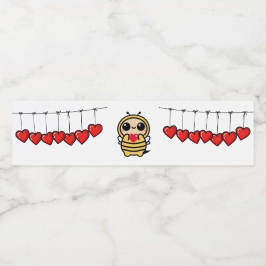 Süßes Honigbienen-Set Wasserflaschenetikett (Einzelnes Label)