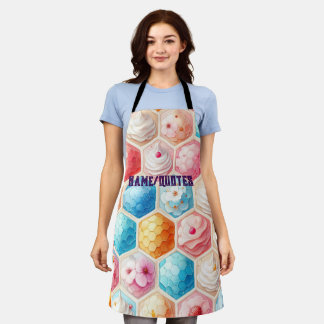 Süßes Honigwaben-Dessert Nahtloses Design Schürze