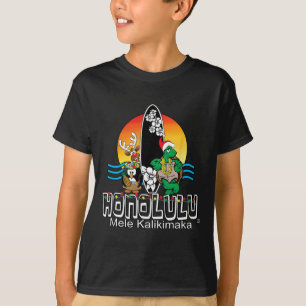 Süßes Honolulu Oahu Hawaii Insel Surfen Weihnachte T-Shirt