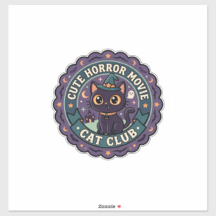 Süßes Horrorfilm-Katze Süße Katze T-Shirt-Design - Aufkleber