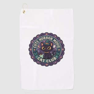 Süßes Horrorfilm-Katze Süße Katze T-Shirt-Design - Golfhandtuch