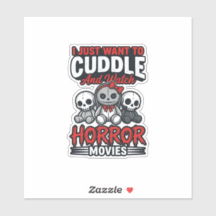 Süßes Horrorfilm-Kuschel-Vintage-Grafik-Shirt-Des Aufkleber