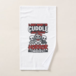 Süßes Horrorfilm-Kuschel-Vintage-Grafik-Shirt-Des Handtuch
