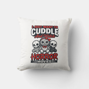 Süßes Horrorfilm-Kuschel-Vintage-Grafik-Shirt-Des Kissen