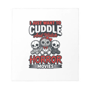 Süßes Horrorfilm-Kuschel-Vintage-Grafik-Shirt-Des Notizblock