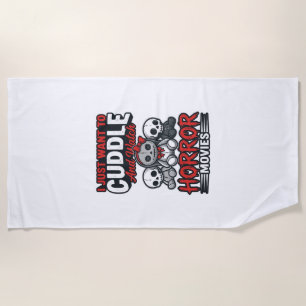 Süßes Horrorfilm-Kuschel-Vintage-Grafik-Shirt-Des Strandtuch
