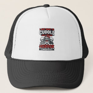 Süßes Horrorfilm-Kuschel-Vintage-Grafik-Shirt-Des Truckerkappe
