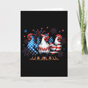 Süßes Huhn USA-Flagge Patriotischer Hühnerliebhabe Karte