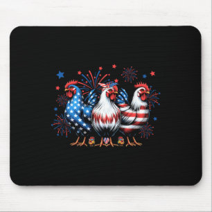Süßes Huhn USA-Flagge Patriotischer Hühnerliebhabe Mousepad