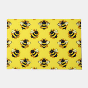 Süßes Hummel-Sommer-Muster Fußmatte