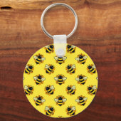Süßes Hummel-Sommer-Muster Schlüsselanhänger (Vorderseite)