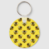 Süßes Hummel-Sommer-Muster Schlüsselanhänger (Rückseite)