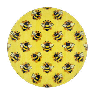 Süßes Hummel-Sommer-Muster Schneidebrett