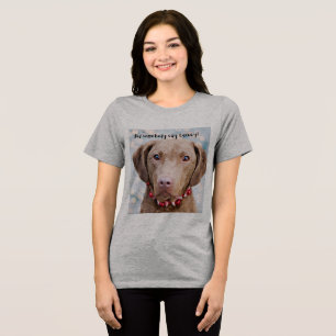 Süßes Hund T-Shirt Design Tri-Blend Shirt