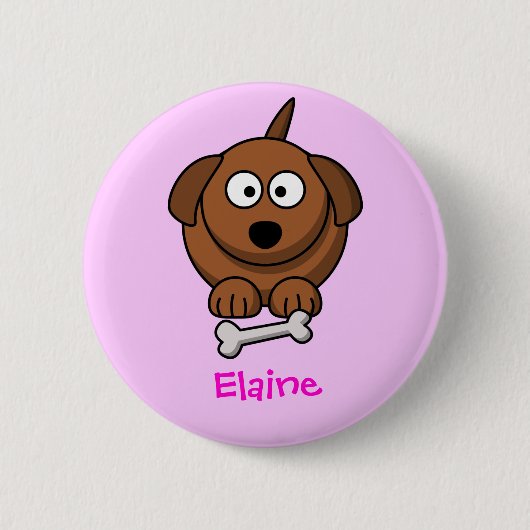 Süßes Hündchen Button (Vorderseite)