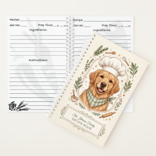 Süßes Hunde-Familien-Kochbuch Notizblock