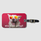 Süßes Hunde-Foto Gepäckanhänger (Vorderseite (Horizontal))