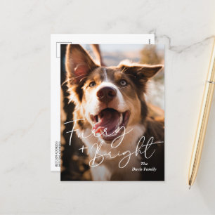 Süßes Hunde-Foto Moderne Weihnachten