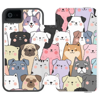 Süßes Hundemuster  Incipio Watson™ iPhone 5 Geldbörsen Hülle