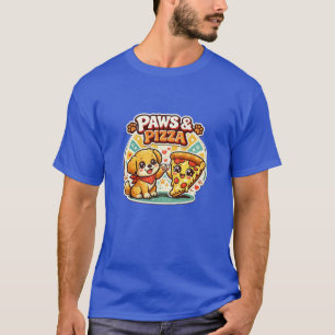 Süßes Hundemutter-Pizza-Shirt – Paws & Pizza Tee –