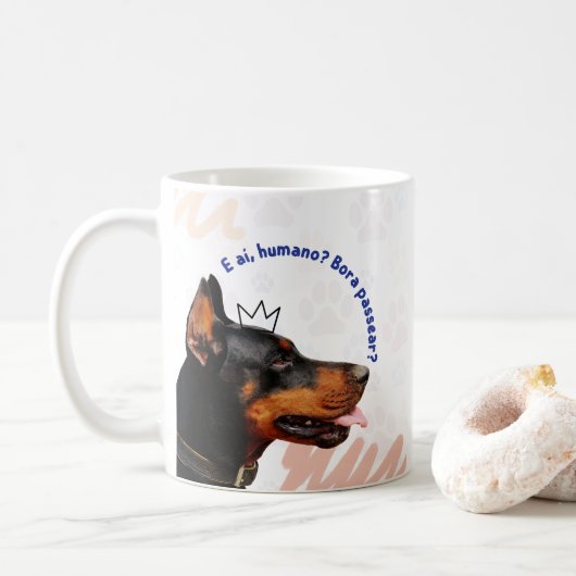 Süßes Hundetassendesign Kaffeetasse (Mit Donut)