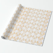 Süßes Hundgesicht-Musterdesign Geschenkpapier (Ungerollt)