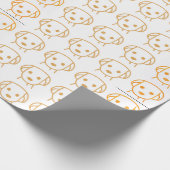 Süßes Hundgesicht-Musterdesign Geschenkpapier (Ecke)