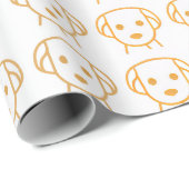 Süßes Hundgesicht-Musterdesign Geschenkpapier (Rolleneckpunkt)