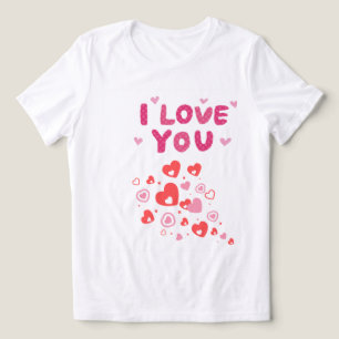 Süßes Ich liebe dich Herz T-Shirt Tri-Blend Shirt