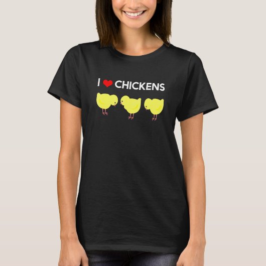 Süßes Ich liebe Hühner Design T-Shirt (Vorderseite)