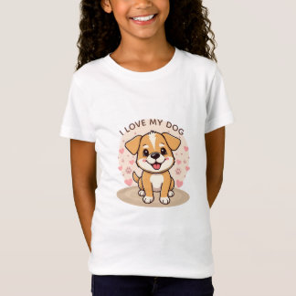 Süßes Ich Liebe Meinen Hund Welpenliebhaber Benutz T-Shirt