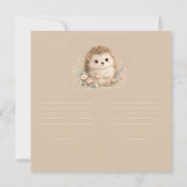 Süßes Igel-Häuschen-Idyll Blumen-Geschenk Einladung (Rückseite)