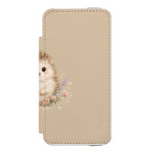 Süßes Igel-Häuschen-Idyll Blumen-Geschenk Incipio iPhone Geldbeutel-Hülle (Folio Vorderseite)