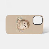 Süßes Igel-Häuschen-Idyll Blumen-Geschenk iPhone Hülle (Rückseite (Horizontal))