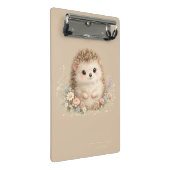 Süßes Igel-Häuschen-Idyll Blumen-Geschenk Mini Klemmbrett (Schrägansicht)