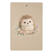 Süßes Igel-Häuschen-Idyll Blumen-Geschenk Mini Klemmbrett (Rückseite)