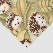 Süßes Igel-Herbstlaub-Muster Seidenpapier (Ausschnitt)