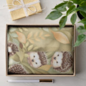Süßes Igel-Herbstlaub-Muster Seidenpapier (Geschenk)