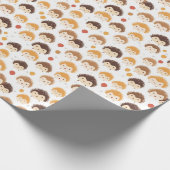 Süßes Igelmuster Geschenkpapier (Ecke)