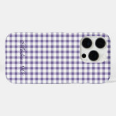 Süßes Indigo-Gingham-Muster Case-Mate iPhone Hülle (Rückseite (Horizontal))