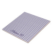 Süßes Indigo-Gingham-Muster Fliese (Seite)
