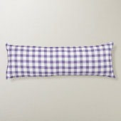 Süßes Indigo-Gingham-Muster Seitenschläferkissen (Rückseite)