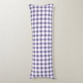 Süßes Indigo-Gingham-Muster Seitenschläferkissen (Vorderseite Vertikal)