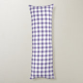 Süßes Indigo-Gingham-Muster Seitenschläferkissen (Rückseite (Vertikal))